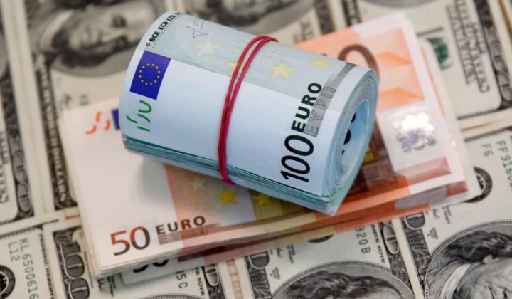 Bulgaria flag with euro symbol