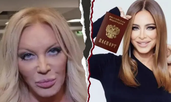 Lorak and Povalij talk at a conference