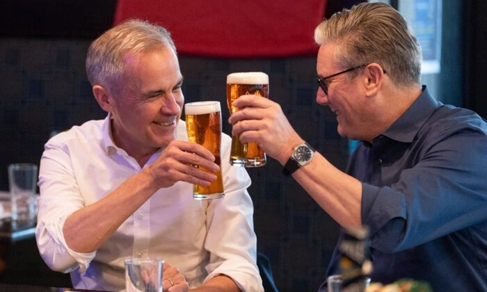 Канадский премьер и Стармер без галстуков