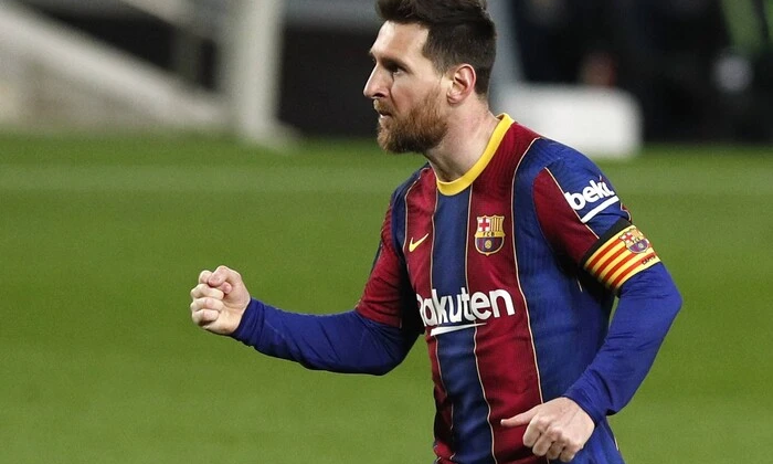 Лионель Месси на стадионе «Камп Ноу»