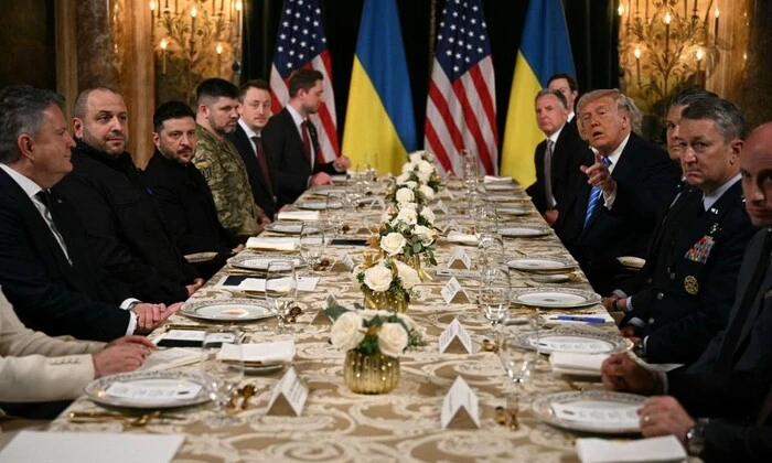 Зеленский и Трамп на обеде