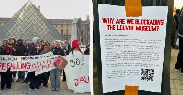 Лувр закритий через студентські протести і заворушення у Франції