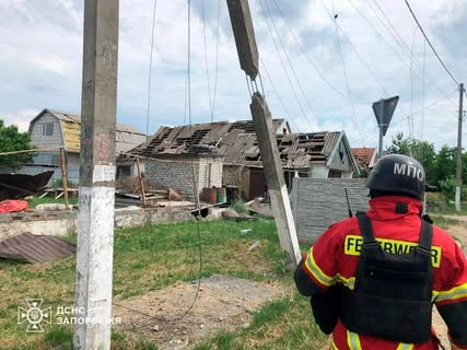 Fire at gas station in Zaporizhzhia region