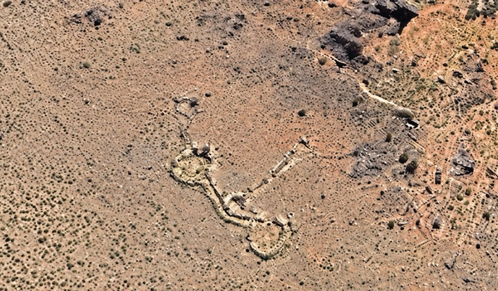 Stone complex in the mountains of Argentina