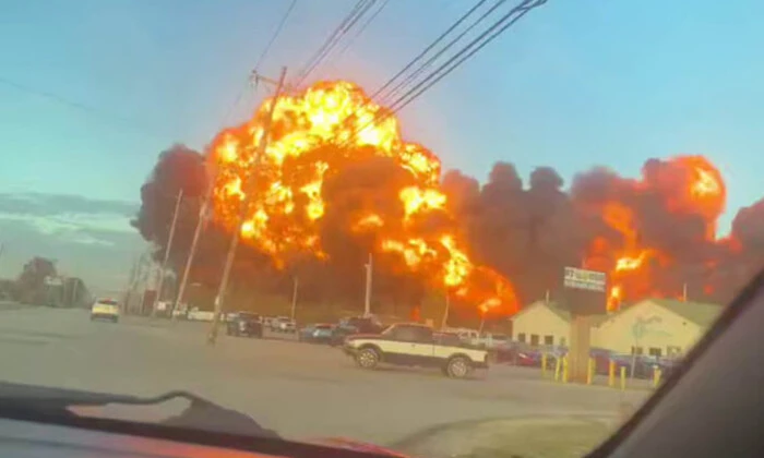 The plane is shattered into pieces