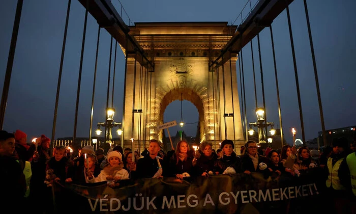 Protest at the juvenile center in Hungary