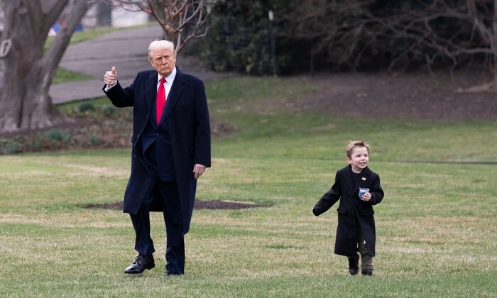 Фотография Трампа и сына Илона Маска