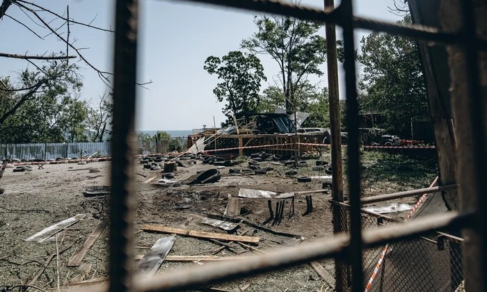 Пошкодження Одеської кіностудії після атаки