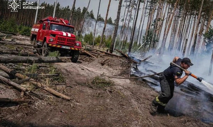 Fire in the Chernobyl exclusion zone