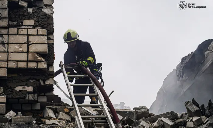 Пострадавший от пожара в Каневе