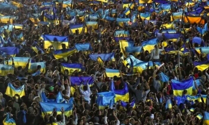 График с численностью населения в Украине