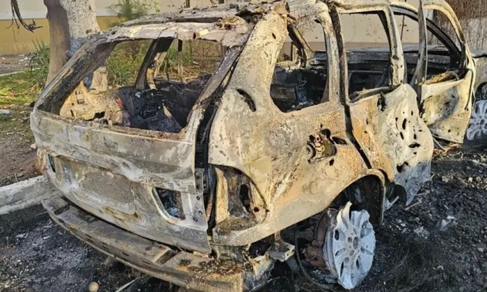 Автомобіль постраждалий внаслідок нападу в Гуляйполі