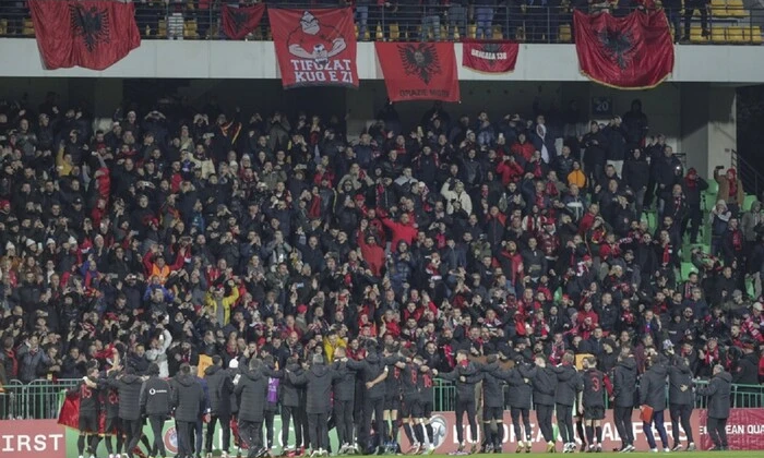 Албанські фанати святкують перемогу збірної