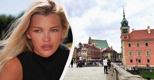 Irish model Lauren Simmons in Poland