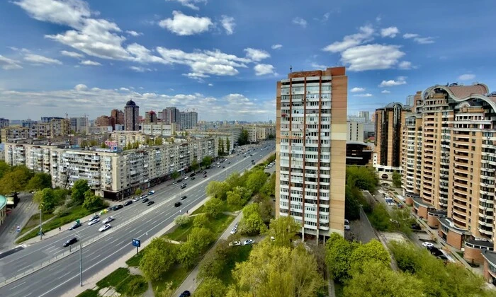 Перекрытие бульвара Леси Украинки в Киеве