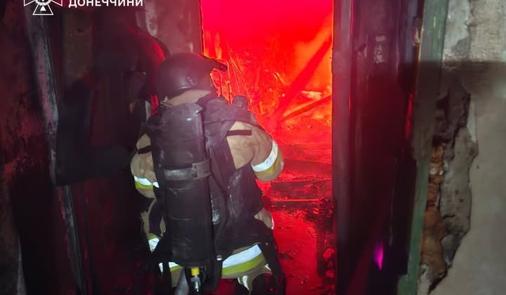 Пожежі та поранені внаслідок атаки БпЛА на Донеччині