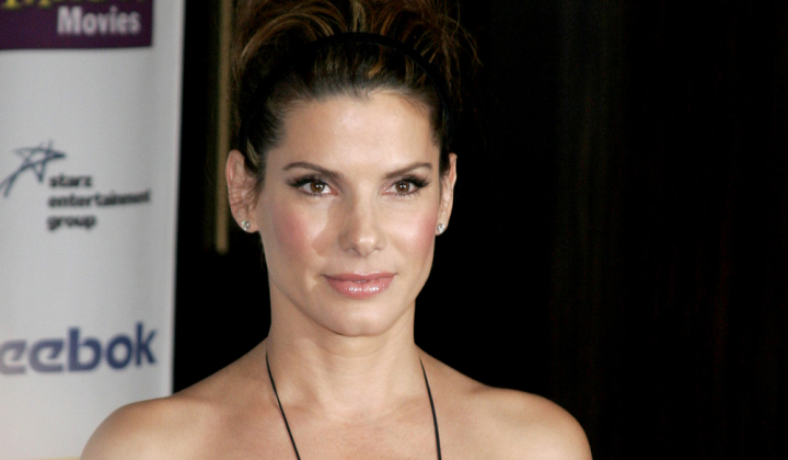 Sandra Bullock with her children Louis and Laila
