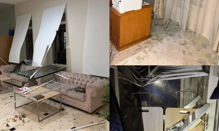 Damaged Embassy of Qatar in Kyiv