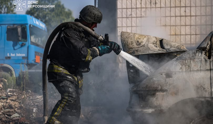Russian FPV drone caused fire at the enterprise