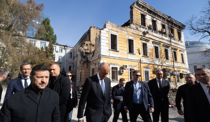 Зеленский и Меркель посетили НАН во время ракетной атаки