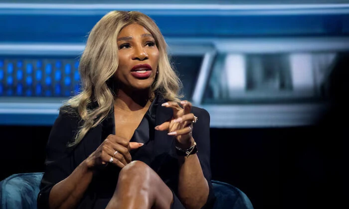 Professional tennis player Serena Williams on court