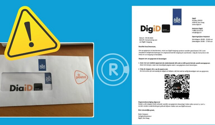 Листи DigiD з QR-кодами
