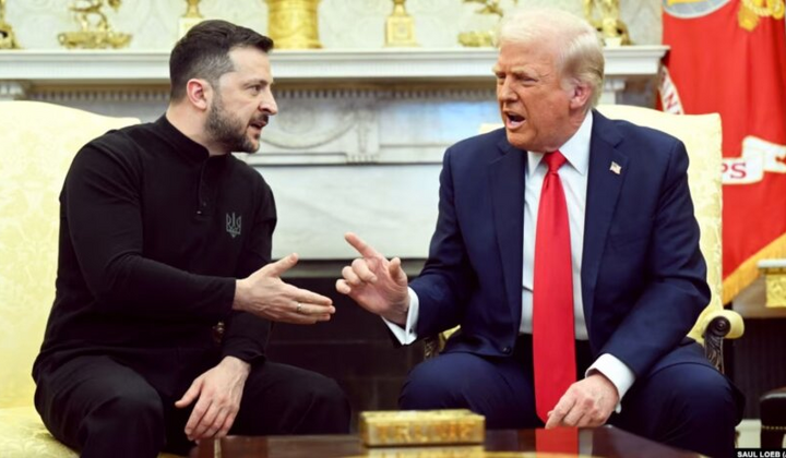 Зеленский и Трамп на совещании
