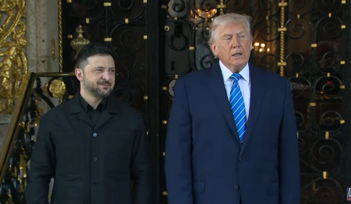 Zelensky and Trump at the meeting