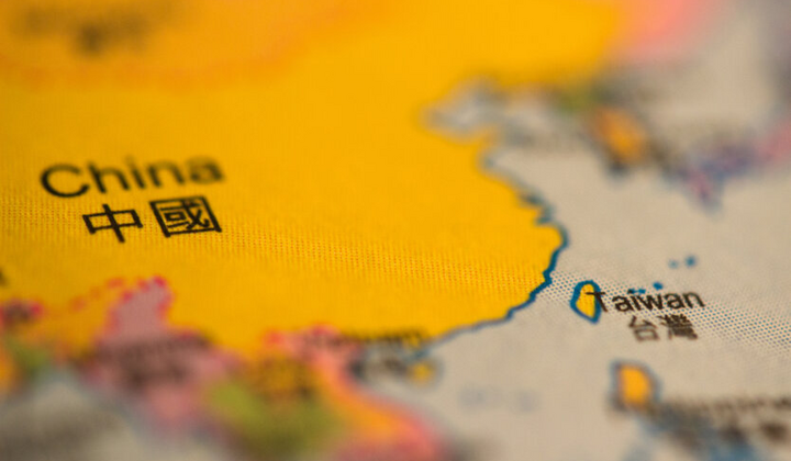 Китайський прапор і Тайваньське карта