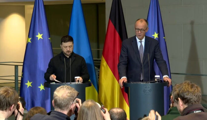 Zelensky and Merz at the negotiations
