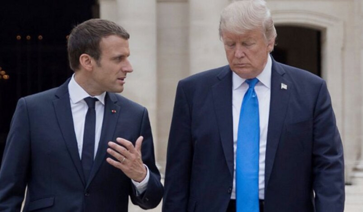 Эммануэль Макрон и Дональд Трамп