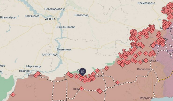 Розбірковий пункт російських військ у Запорізькій області