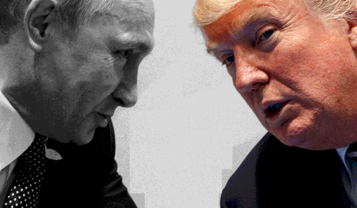 Путин и Трамп на переговорах