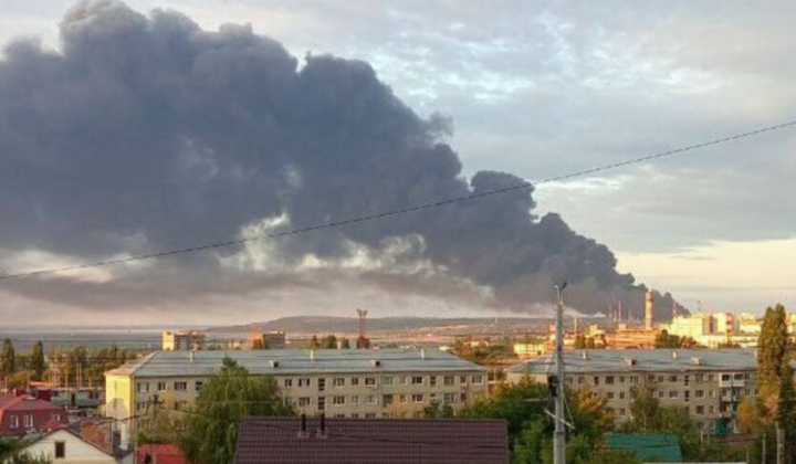 Пожар на НПЗ в Саратове