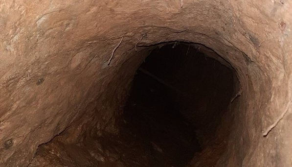 Migrants tunnel on the border with Belarus