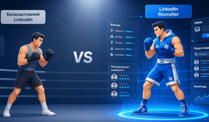 LinkedIn Recruiter logo vs free version
