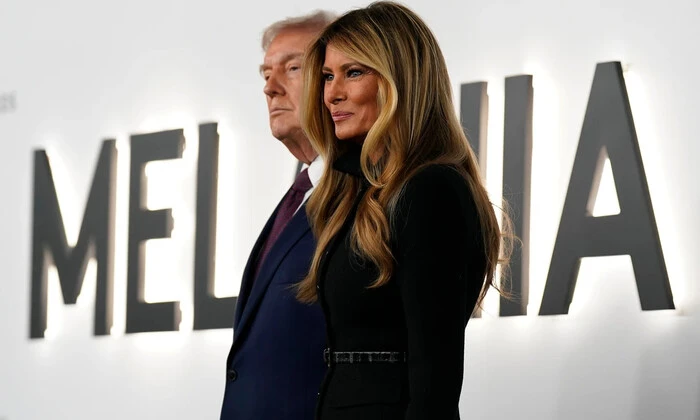 Movie 'Melania' poster with letters and numbers