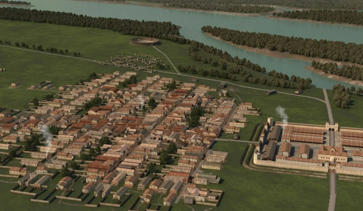 Amphitheater in the Roman city of Claudiavium