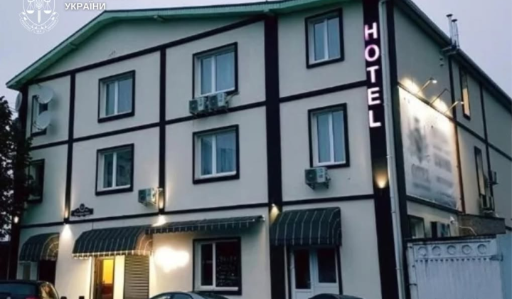 View of the three-story hotel complex
