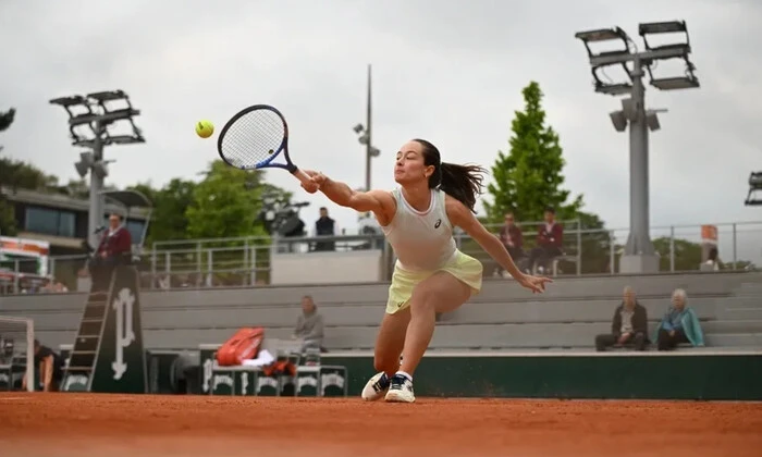 Tennis player injured by advertising billboard