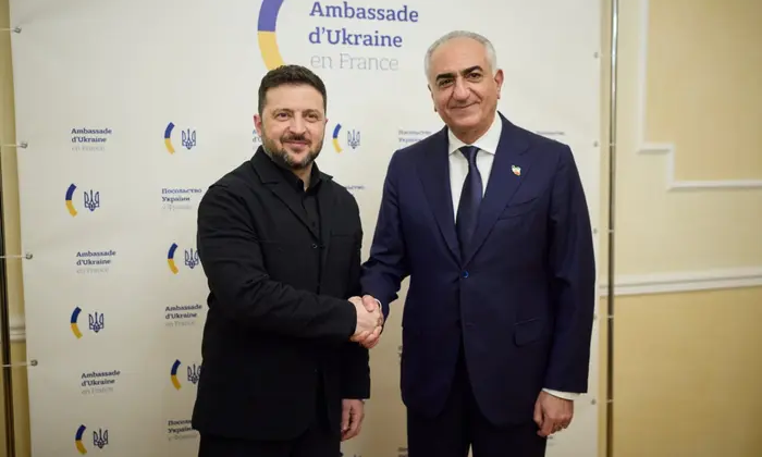 Встреча Зеленского с принцем Ирана и Макроном