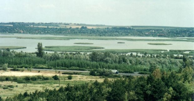 Венгрия, озеро Веленце, обмелившееся озеро