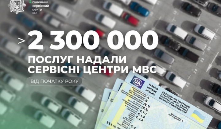 Сервісні центри МВС обслужили мільйон авто