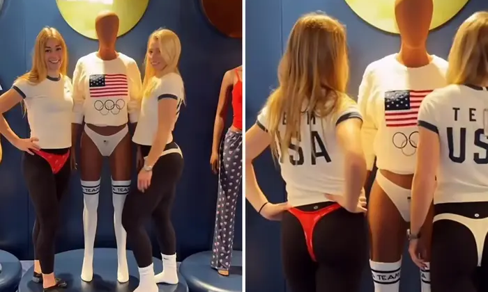 American athletes in Skims bikinis at the 2026 Olympics