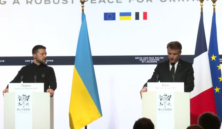 Российские лидеры Макрон и Зеленский