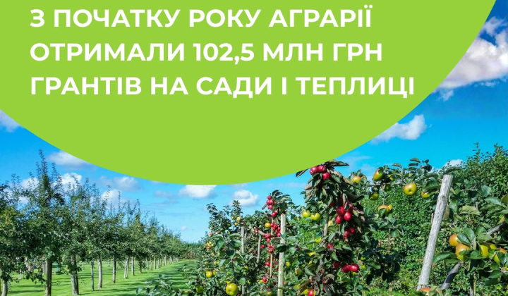 Gardens and greenhouses received 100 million UAH