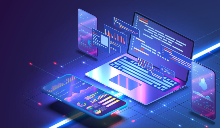 Логотип компании KPMG и графики