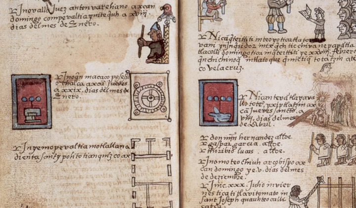 Aztec manuscript and radiocarbon analysis