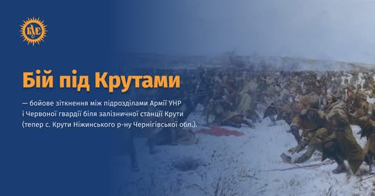 Карта с битвой под Крутами