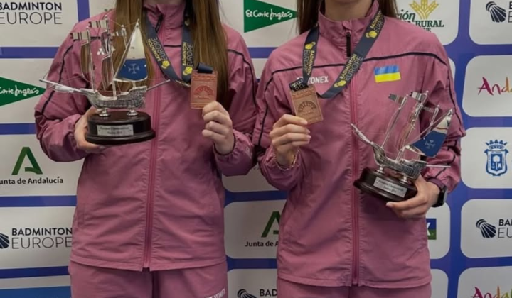 Подіум Чемпіонату Європи з бадмінтону